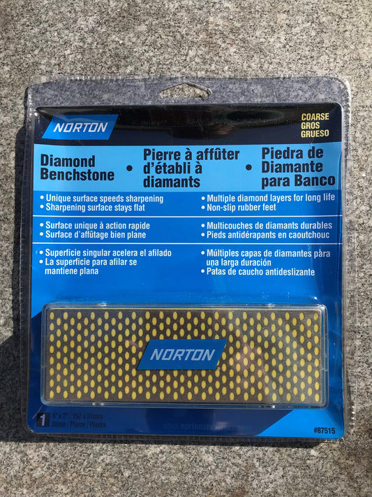 Norton 6"×2” Interrupted Style Coarse Diamond Hone